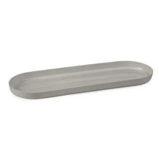Macetero alargado con platillo y soporte Magnolia Jersey - 50 cm - gris - 