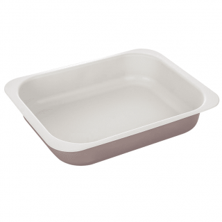 Plaque de cuisson antiadhésive - crème café / beige - 29 x 22 cm - idéale pour la cuisson des gâteaux - 