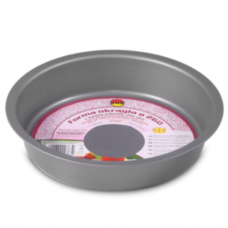 Lèchefrite ronde antiadhésive - grise - ø 26 cm - pour gâteaux, casseroles et rôtir de la viande - 