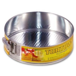 Stampo a cerniera nero con fondo waffled - ø 24 cm - ideale per cuocere torte e realizzare tortes - 