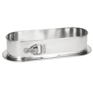 Teglia da forno rettangolare lunga in lamiera zincata - 34 x 12 cm - per dolci e torte - 