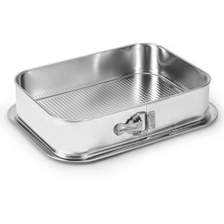 Moule rectangulaire à charnière en acier galvanisé - 34 x 24 cm - idéal pour cuire des gâteaux et faire des tourtes - 