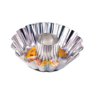 Runde Rohrpfanne aus verzinktem Blech, Chiffon-Kuchenform - ø 25 cm - ideal für Engelskuchen - 