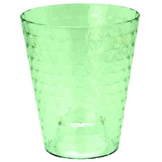 Boîtier de pot d'orchidée Diament Petit - 13 cm - vert citron transparent - 