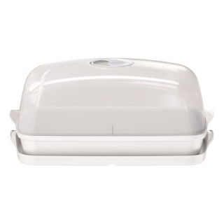 Mini serra con copertura a cupola in policarbonato, propagatore - Tavolo Respana Greenhouse Plus - bianco - 
