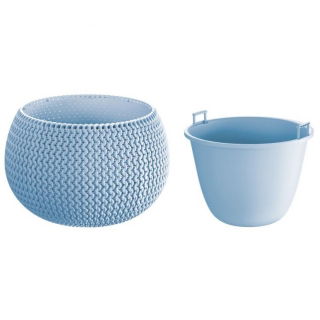 Runder "Splofy Bowl" Topf mit Einsatz - 24 cm - eisgrau - 