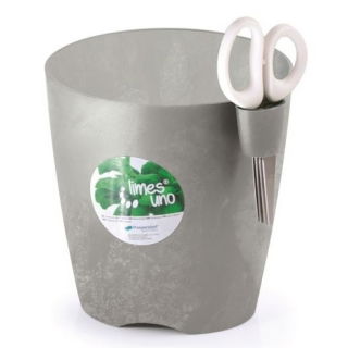 Pote de ervas redondo "Limes Uno" - ø 13 cm - cinza concreto - 