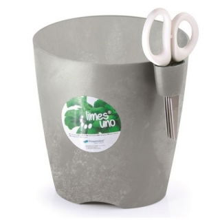 Runder Kräutertopf "Limes Uno" - ø 15 cm - betongrau - 