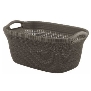 Cesto de ropa "Knit" - 40 litros - marrón-gris - 