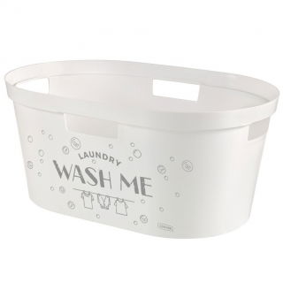 Cesto de roupa suja "Infinity" - 40 litros - 'Wash me' - 