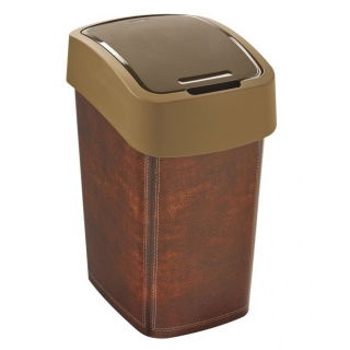 Waste segregation bin "Flip Bin - 25 litre - Leather