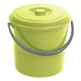 Ronde emmer met deksel, bak - 10 liter - groen - 
