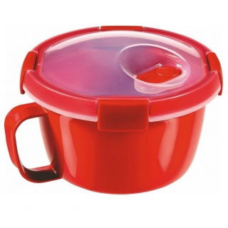 Rund mikrovågsskål - Micro-Wave Nudlar - 0,9 l - röd - 
