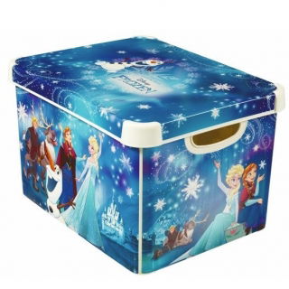 Caja de almacenamiento con tapa Deco's Stockholm L - Frozen - 