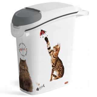 Kisállateledel tároló doboz, tartály Pet Life - 10 kg - macskák - 