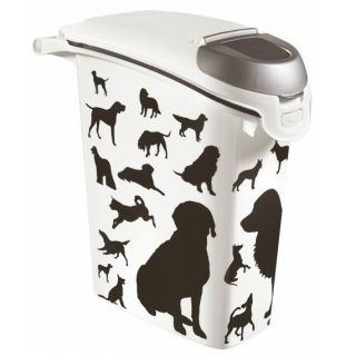 Aufbewahrungsbox für Tiernahrung, Behälter Pet Life - 10 kg - Hunde, schwarz - 