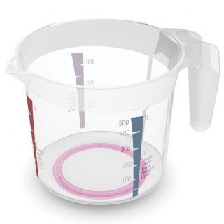 Brocca da cucina con scala graduata "Verso" - 0,5 l - trasparente - 