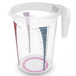 Kökkanna med mätvåg "Verso" - 1,5 l - transparent - 