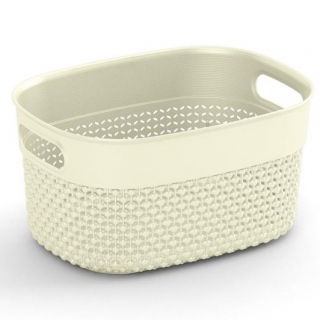 Oval basket, box "Filo Basket" - 3.5 litres - light beige