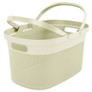 Oval varukorg "Filo" - 21 liter - ljusbeige - 