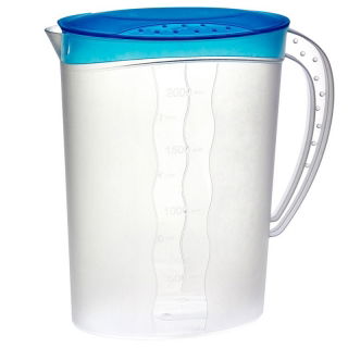Brocca per succo con coperchio - Brocca per succo da 2 litri - blu fresco - 