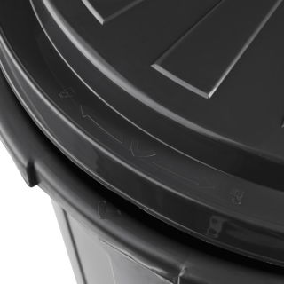 Supermax dust bin, garbage bin, waste container 50 l  - graphite grey