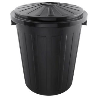 Supermax dust bin, garbage bin, waste container 50 l  - graphite grey