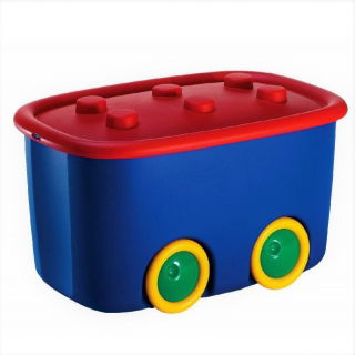 Caja de almacenamiento de juguetes, contenedor - Funny Box - 60 l - multicolor - 