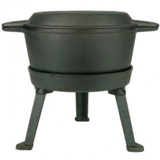 Cast iron hunter's Dutch oven with grill pan function - campfire Dutch oven - 5 l