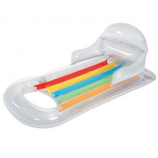 Flutuador de piscina inflável, colchão - cinza - 161 x 84 - 
