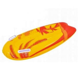 Inflatable board-shaped float, kickboard - yellow - 100 x 50 cm