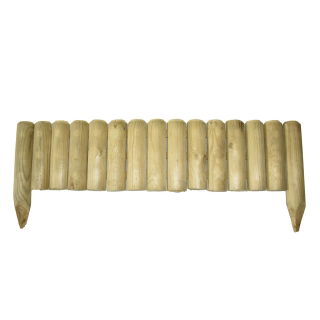 Bordure de clôture demi-rondins 105 x 25 cm - 