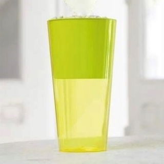 Coprivaso alto "Vulcano Tube" - 20 cm - giallo trasparente - 