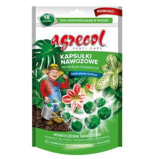 Cápsulas de fertilizante para plantas caseras - convenientes y efectivas - Agrecol - 18 piezas - 