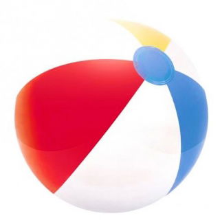 Pelota de playa inflable - multicolor - 41 cm - 