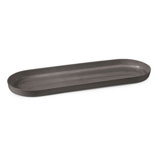 Boîte de balcon, jardinière "Rosa" avec soucoupe, plateau + support de garde-corps - 50 cm - gris anthracite - 