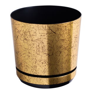 Portavaso rotondo "Dekor" - 21 cm - oro vintage - 