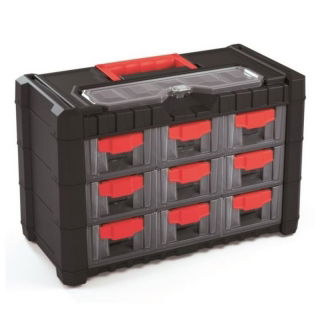 Kutija za alat s ladicama - Multicase Cargo - NS303 - crvena - 