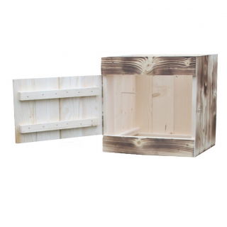 Дополнительная камера для деревянного садового коптильня - 50 x 50 x 70 см - обугленное дерево - 