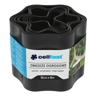 Black lawn edging - 15 cm, 9 m - CELLFAST