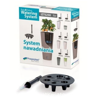 Runder Blumentopf + Einsatz + Bewässerungssystem - Rato rund - 25 cm - umbra, dunkelbraun - 