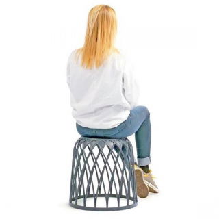 Mehrzweckbehälter - Sitz UNIQUBO - 35 Liter - Steingrau - 