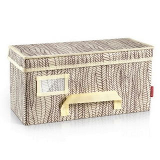 Úložný box na oblečení - FANCY HOME - 40 x 18 x 20 cm - krémově bílý - 