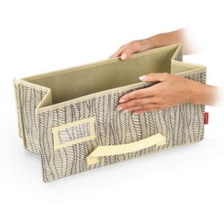 Úložný box na oblečení - FANCY HOME - 40 x 18 x 20 cm - krémově bílý - 