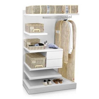 Úložný box na oblečení - FANCY HOME - 40 x 18 x 20 cm - krémově bílý - 