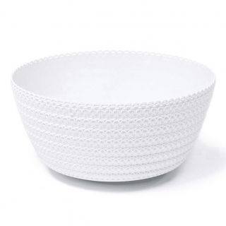 Jersey' low plant pot - bowl - 24 cm - white