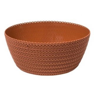 "Jersey" shallow pot/ bowl - 30 cm - brick red