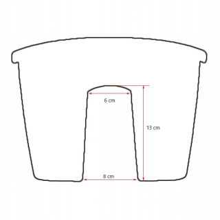 Coffre de balcon sur rail "Crown" - gris anthracite - 24 cm - 