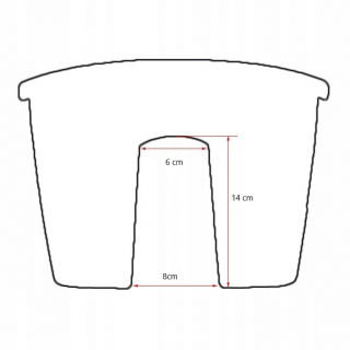 Hängende Balkonbox - Krone - 40 cm - Lime - 