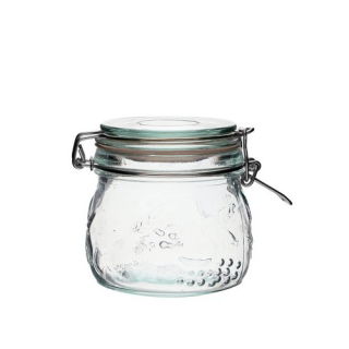 Airtight jar with flip-top lid - "Onion" - ideal for preserves - 0,45 litre